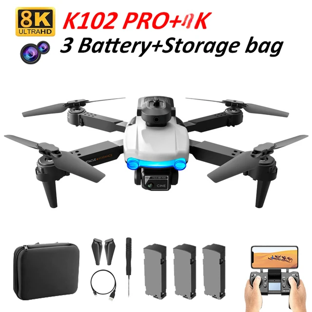 

K102 PRO Drone 8K HD Dual Camera Optical Flow Positioning LED Lights 360 ° Roll Four Axis Aircraft Aerial UAV RC Quadcopter