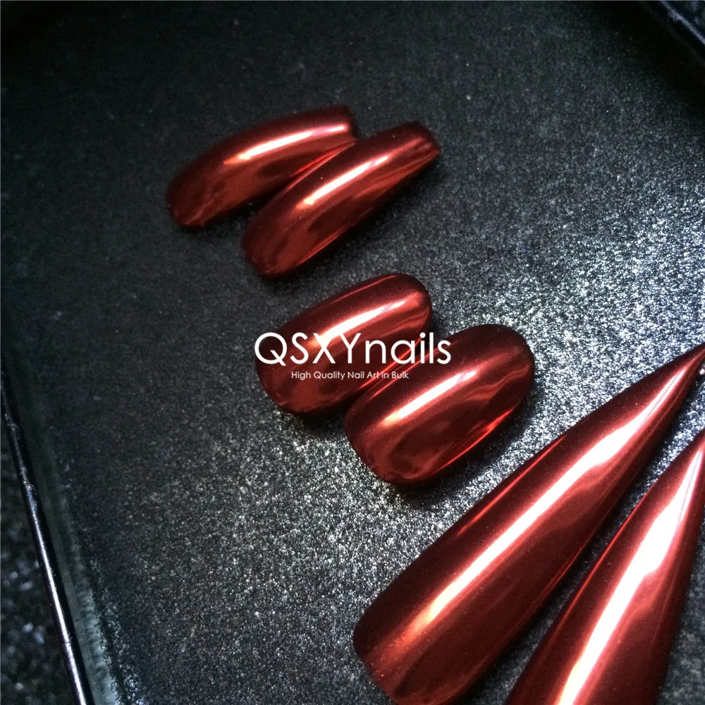 1Box Red Mirror Powder Nail Glitter Valentine Metal Color Chrome Pigment  Nail Art Decoration Gel Polish Manicure Rubbing Dust - AliExpress