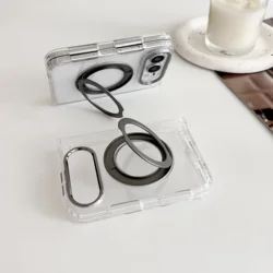 Luxury Magnetic Phone Case with 360° Rotating Ring Holder and Kickstand - iPhone Ultra (Grey)