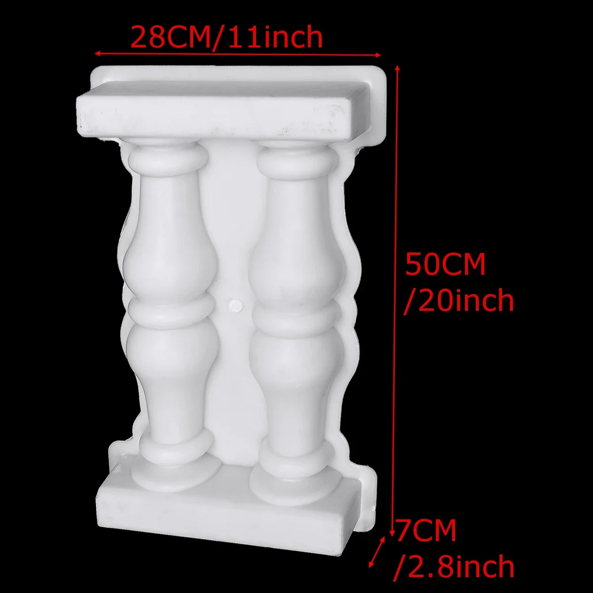 1pcs Garden Roman Column Mold Buildings Paving Molds DIY Balcony Garden Pool Fence Cement Railing Plaster Concrete Mold 50x28cm
