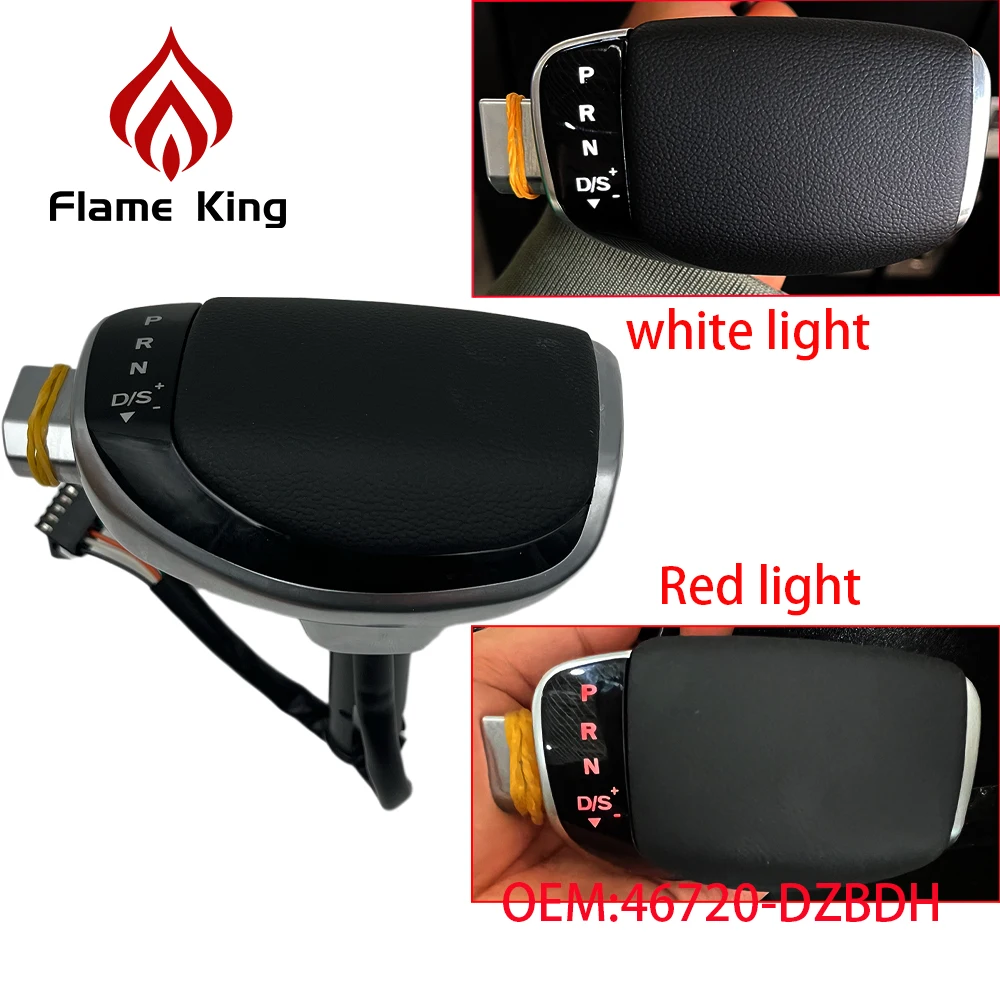 

Flame king Leather DSG AT LED Electronic Display Gear Shift Knob Shift Lever Handball For Golf 6 Jetta MK5 MK6 Tiguan Polo