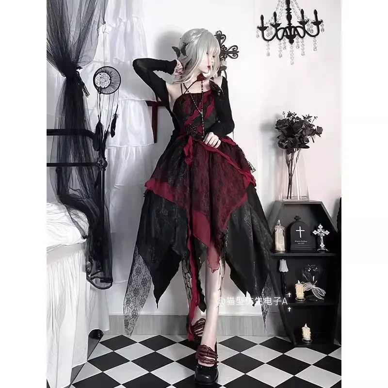女性のための日本のロリータゴシックスタイルのドレス,不規則な