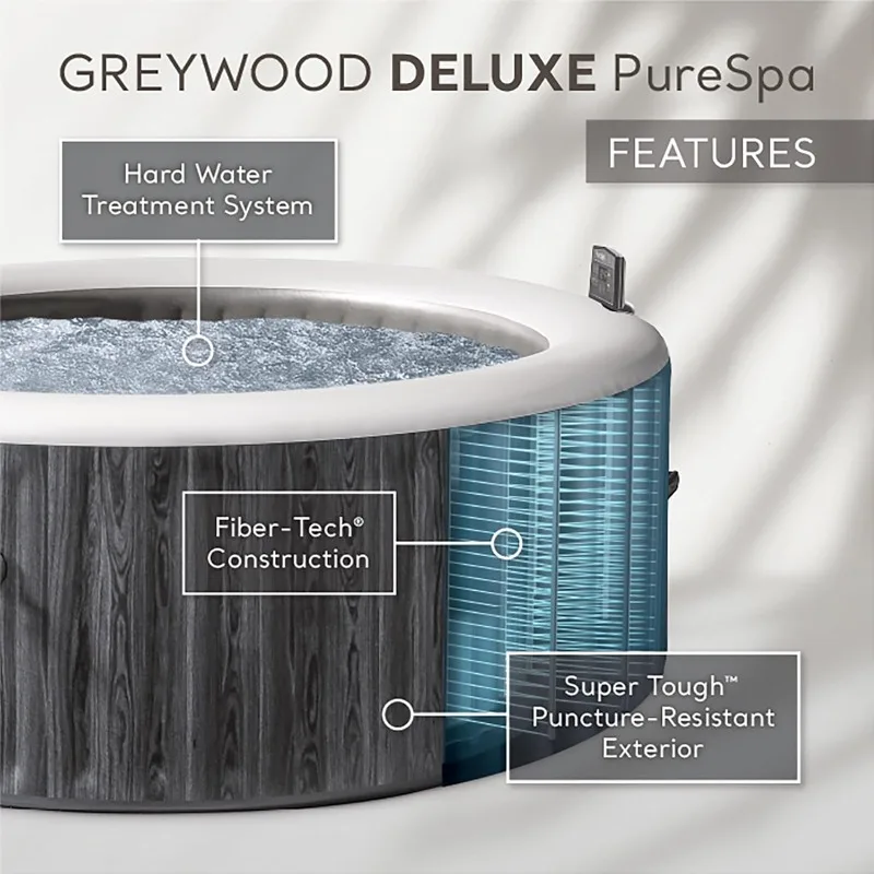 Inflatable Round Hot Tub Spa with 170 Jets 2