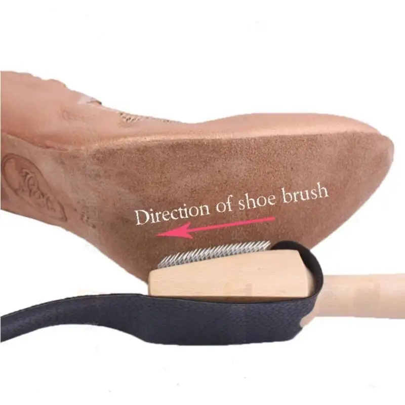 Shoe Cleaner Shoe Brush Shoe Cleaning Kit Shoe Brush Wood Suede Sole Wire Cleaners Dance Shoes Cleaning Brush For Footwear Household Cleaning Tools
