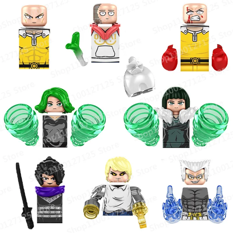 

TP1002 ONE PUNCH MAN Anime Bricks Dolls Saitama Genos Terrible Tornado Garou Mini Action Toy Figures Building Blocks Toys Gifts