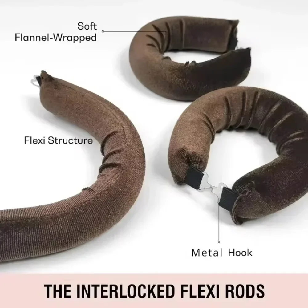 Hair Curling Tools Heatless Curlers Curling Rod Headband No Heat Rollers Lazy Curls with Hook Sleeping Soft Flexi Rods