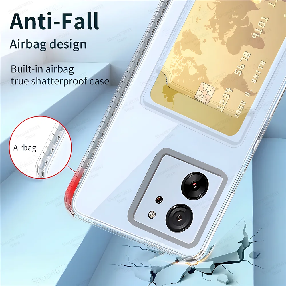 Shockproof Wallet Card Holder Phone Case - Universal Fit