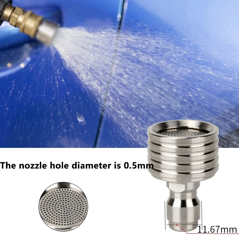 Water Gun Interface Washing Nozzle Stainless Steel 1/4 Quick Connect Wash Cars Garden Tool