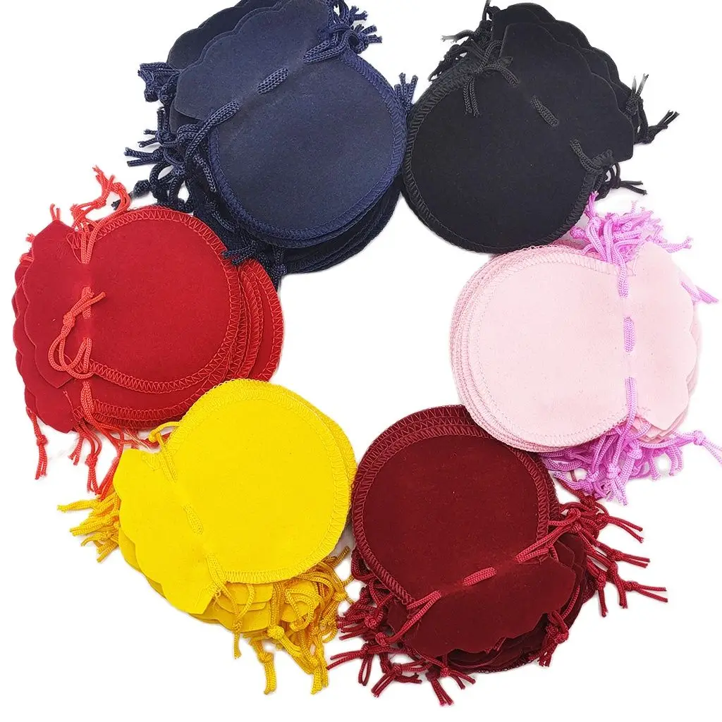 Hot Sale Gift Box Organizer Free Shipping 100pcs 7x8cm  Red Velvet Drawstring Bag Jewelry Christmas/Wedding 100pcs lot velvet jewelery bag christmas gift bags various sizes free shipping b 036