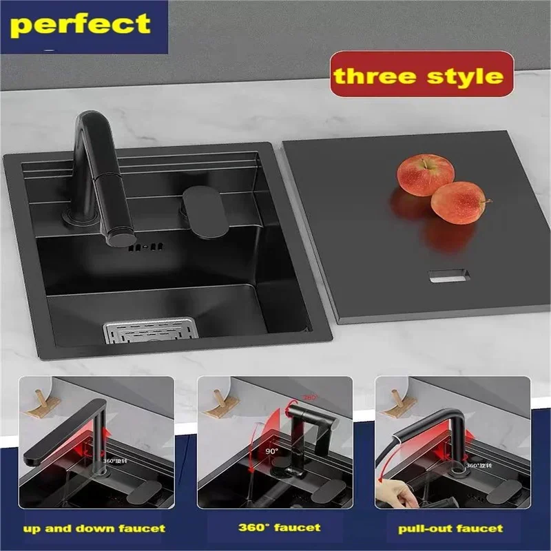 Hidden Cup Washer Sink Nano Stainless Steel kitchen Sink Bar Invisible Sink To Make A Camper Van With Cover Plate Small Pool 3