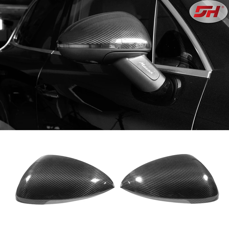 2pcs Car Carbon Fiber Rear View Mirror Housing Side Wing Rear Mirror