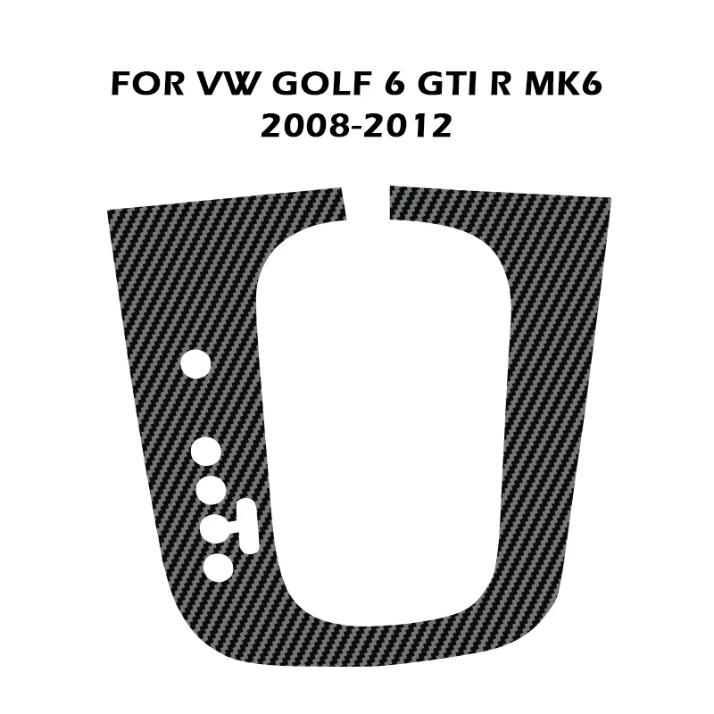 Car Badge Sticker Carbon Fiber Car Interior Gear Panel Trim Suitable For Volkswagen Golf 6 MK6 GTI GTD R TSI 2008-2012 car sticker