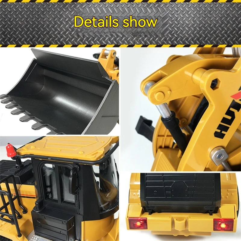 Wireless Remote Control Vehicle Huina 567 Nine-way Remote Control Alloy Bulldozer 662 Remote Control Loading Engineering Vehicle 3