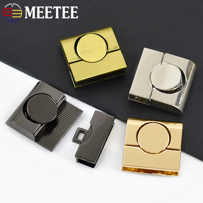 Meetee 1Pc Metal Bag Turn Lock Bag Decoration Twist Buckles Handbag Purse  Closure Clasps DIY Hardware Replace Accessories