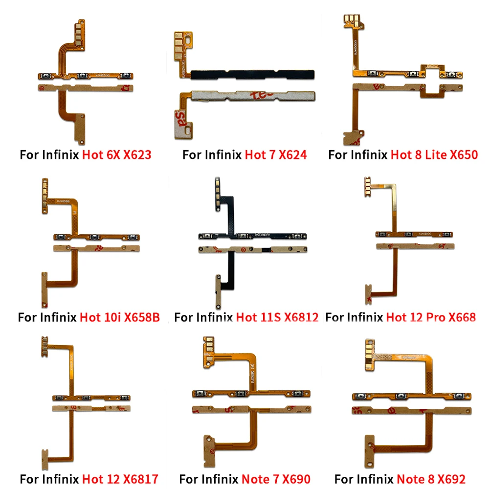 Power on/off Volume Key Button Flex For Infinix Hot 6x 7 8 Lite 10i 11S ...