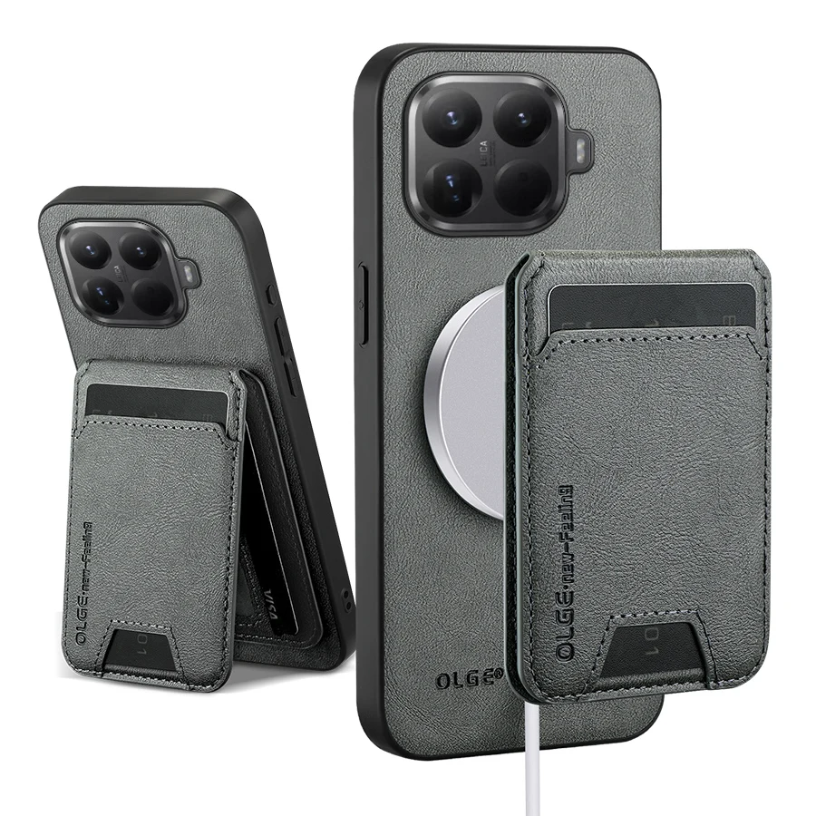 Magnetic Leather Wallet Card Holder Case with Stand Feature and Soft Back s