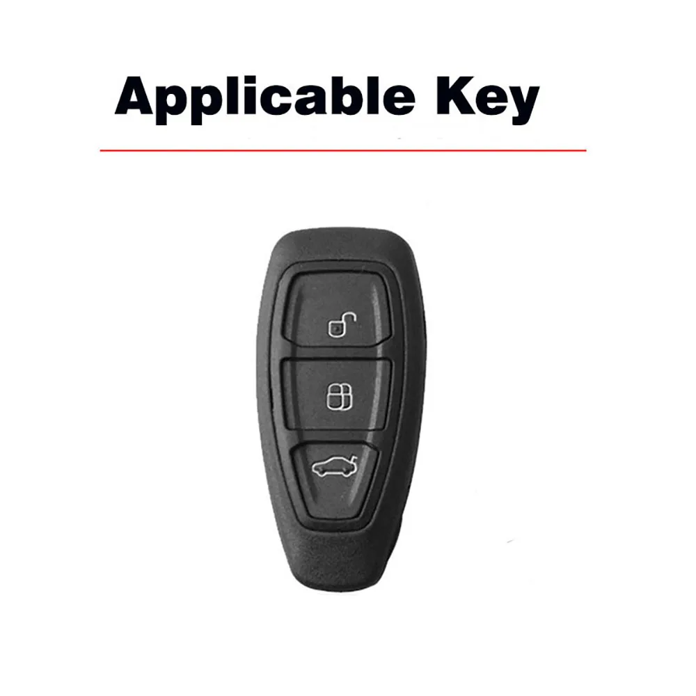 Soft TPU Full Cover Car Key Case with Keychain Attachment