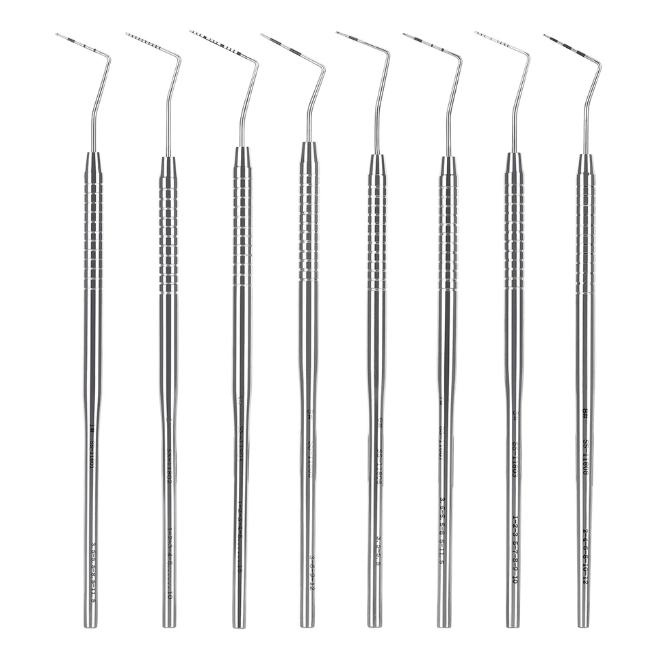 Sonde Parodontali Misurare Profondità Tasca Dentale Specillo Sonda Explorer 7pz | UK