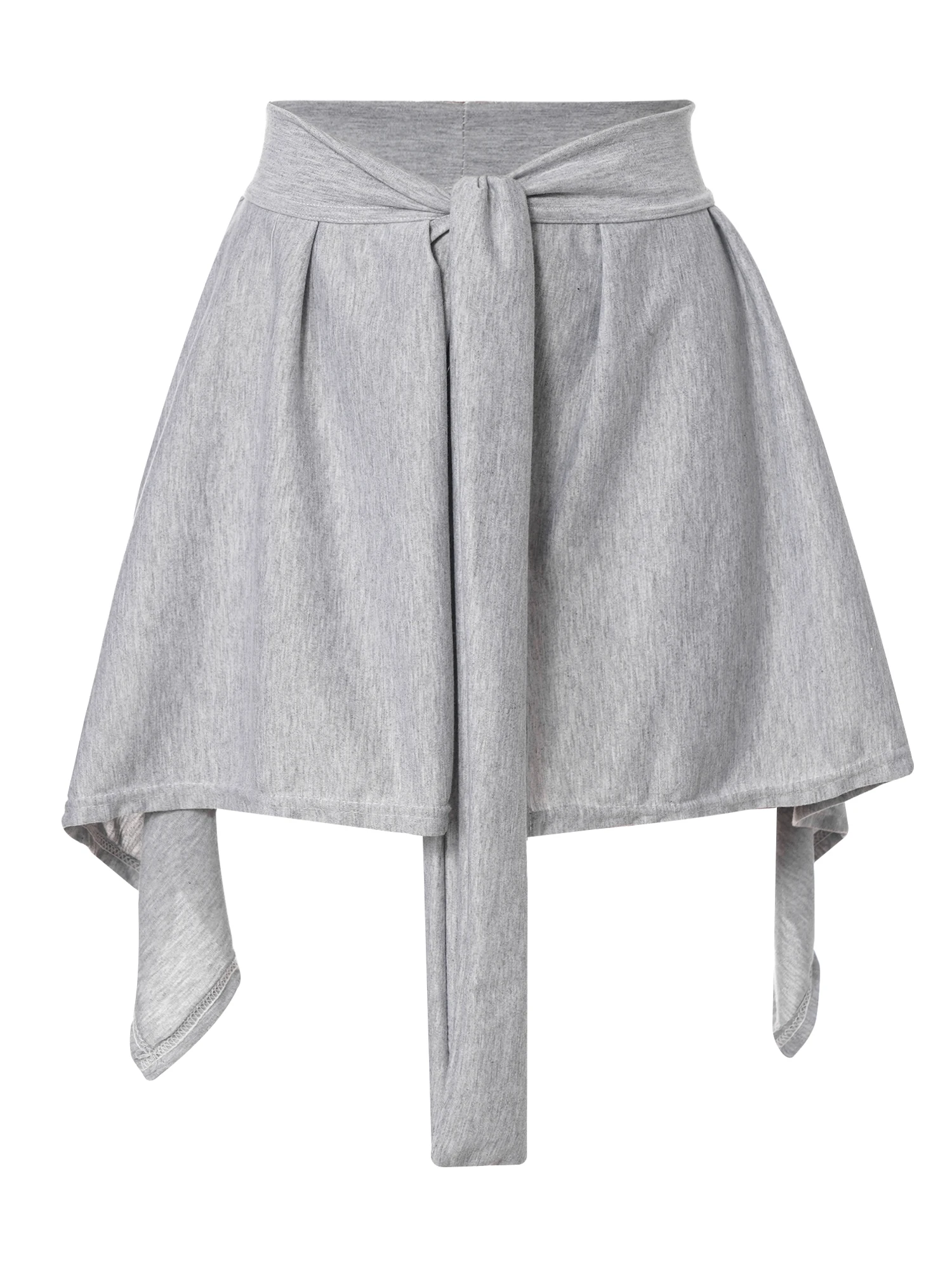 Womens Solid Color Lace-Up Tennis Skirt Cover Ups Asymmetrical Hem Wrap Skirts for Yoga Dance Sports Fitness Workout Running