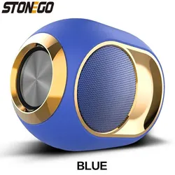 Enhanced Portable Bluetooth Speaker with TWS Stereo, 3D Bass, and Hands - Free Calling - Waterproof Audio Accessory (Blue)