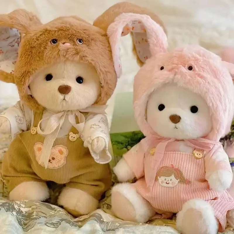 

New Little Bear Plush Doll Clothes Toys for Changing Clothes Kawaii Children's Stuffed Dolls Room Decoration Gifts for Girls