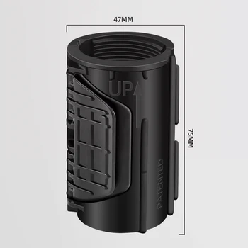 1ชุดฐานยึดก๊อกน้ำสีดำ ABS อ่างน้ำยึดน๊อตยึดกับ32มม. ท่อเกลียวป้องกันการหลวมครัวห้องน้ำฟิตติ้ง 2