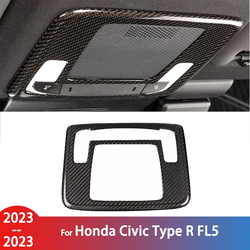 Per Honda Civic 11Th Gen Tipo R Fl5 Tetto Auto In Fibra Di Carbonio Luce Di Lettura Pannello Copertura Trim Decorazione Cornice Accessori Interni