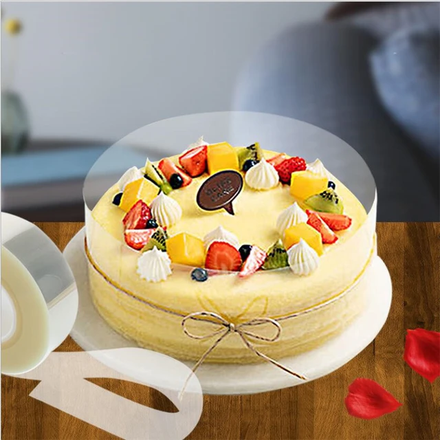 Transparent Hard Mousse Round-Inch Birthday Cake Clear Decorative Plastic  Baking Pack Bakeware Tools Kitchen Accesories