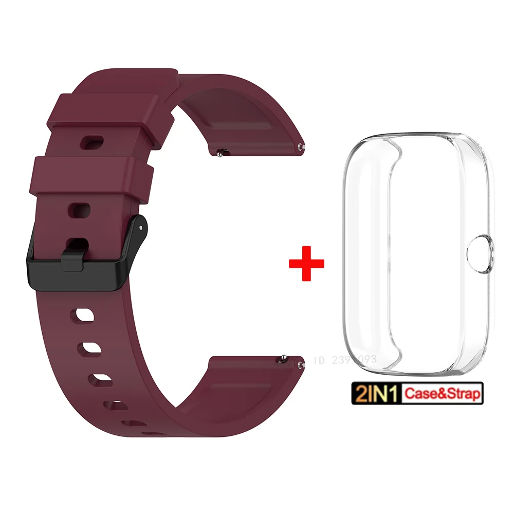 Amazfit Bip 3 실리콘 스트랩 + TPU 케이스 커버 Huami Amazfit Bip 3 Bip3 Pro 시계 스트랩 SmartWatch 케이스 용 손목 밴드 팔찌