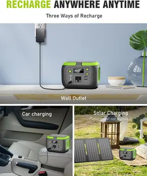 SinKeu 200W Portable Power Station 155Wh Camping Solar Generator Laptop, 42000mAh Power Bank with AC Outlet 110V, DC, USB 4