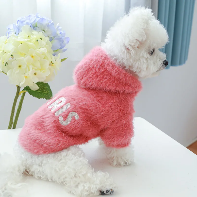 Pet Clothes Hairy Designer York Dog Pink Green Autumn Winter Hoodie Costume Sweatshirt For Small Puppy Animal XS XL Cat Bulldogs