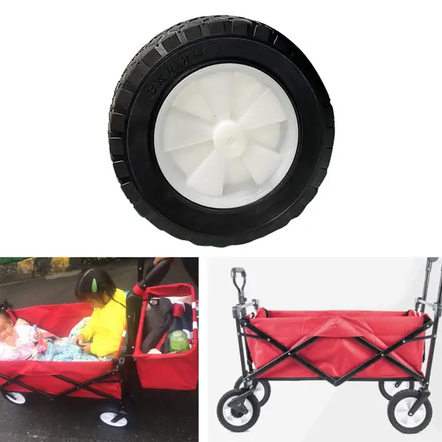 8 Hüvelykes Cserekerék A Kocsi Pázsit Kézi Teherautó Magas Minősítő Fűnyíró - Image 4