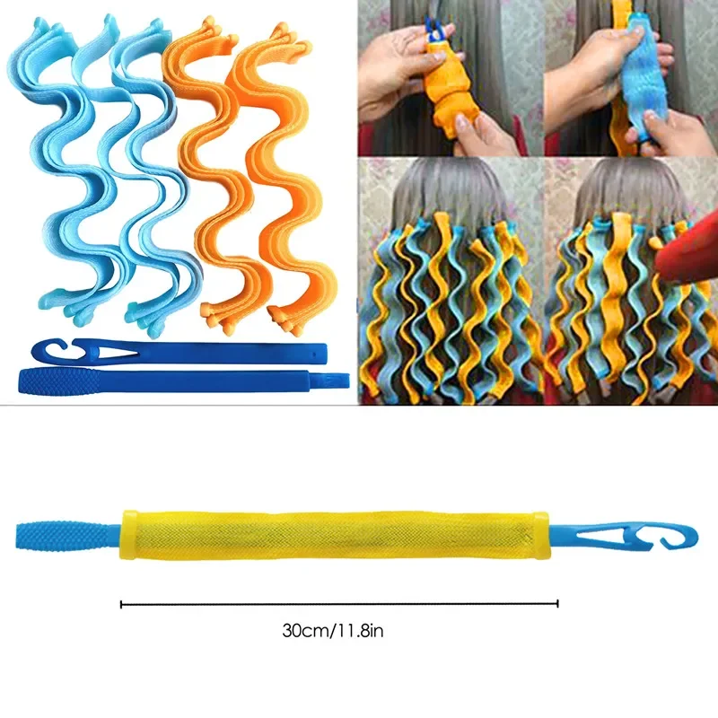 Heatless Hair Curler Make Curls Without Heat Natural Hair Waves Loop Hairs Curling 12/18/10pcs hair curling tools hair styling tool