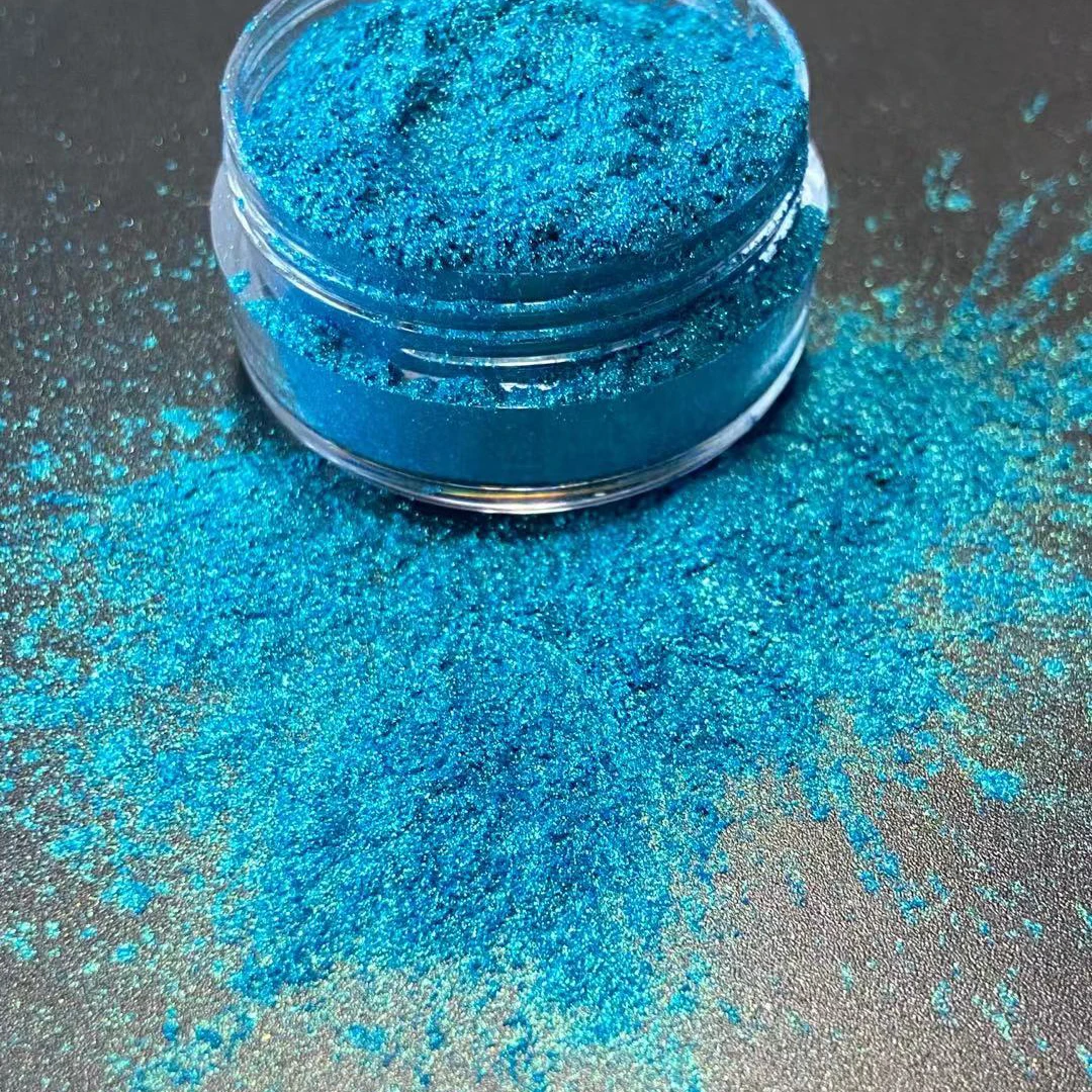 에폭시 수지 립글로스, 비누 만들기, 목욕 폭탄, 아이섀도 메이크업을위한 화장품 학년 블루 하이라이트 Didmond 안료 분말