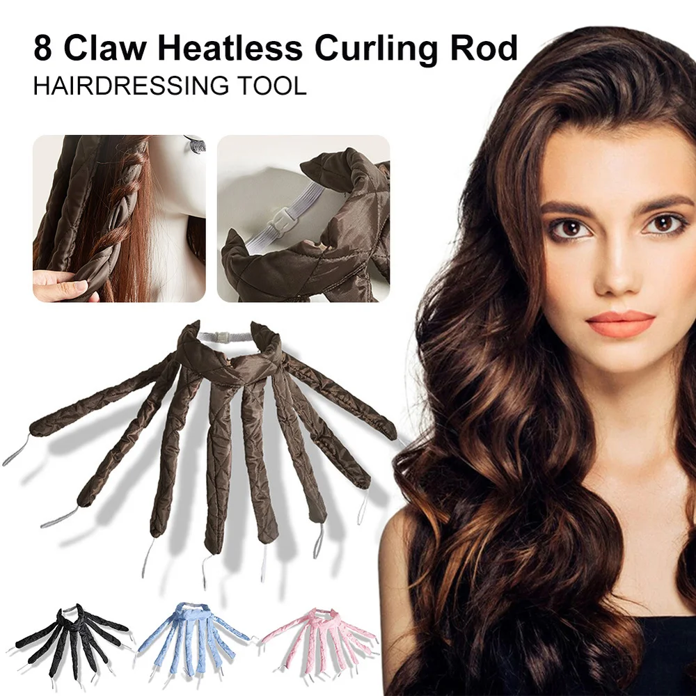 Heatless Hair Curler No Heat Hair Rollers Lazy Curling Rod Headband Silk Ribbon Curls Soft Curlers Foam Roller Hair Styling Tool_voghion.com