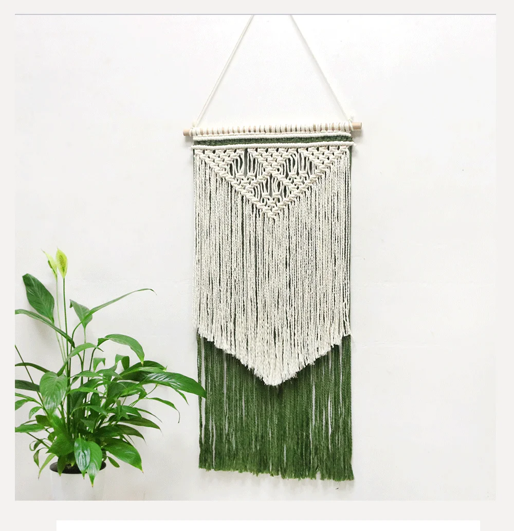 Nordic style new woven tapestry tassel handmade wall decoration bedside sofa background wall decoration Bohemian wall_voghion.com