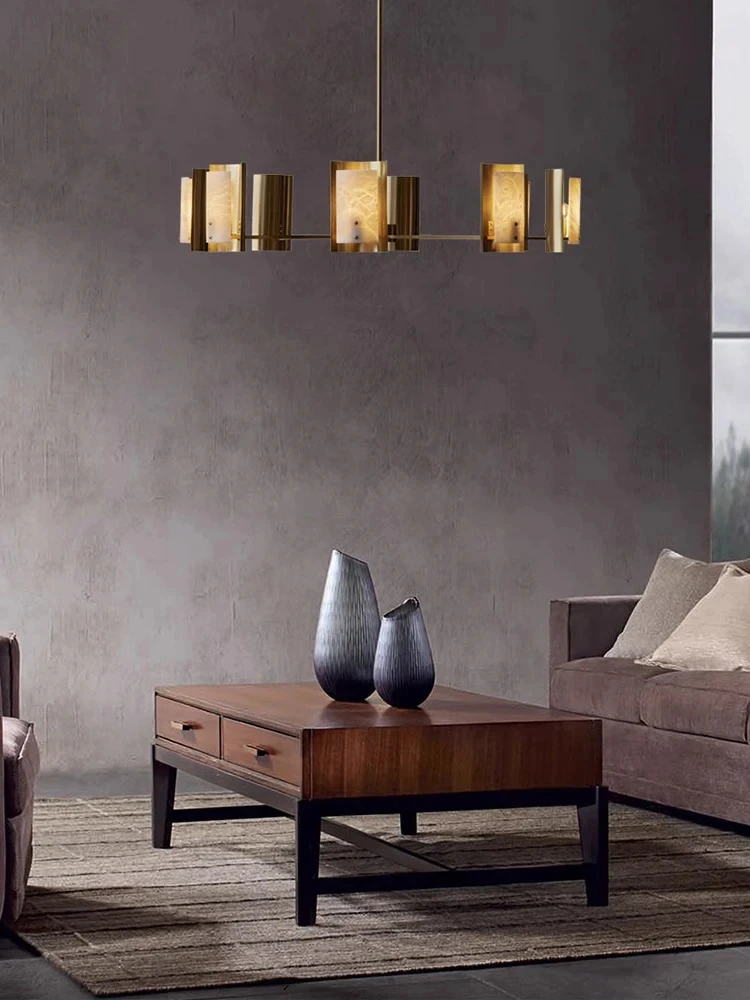 

AiPaiTe Scandinavian LED full copper glass pendant light for living room, bedroom, hotel home decoration, ceiling pendant light.
