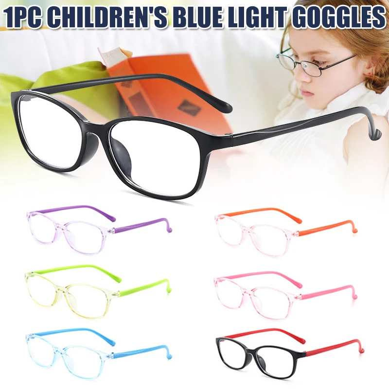 

Unisex Kids Anti-blue Light Glasses Anti-dazzle Glare Large Round Frame Super Light Gift for Children's Day Thanksgiving