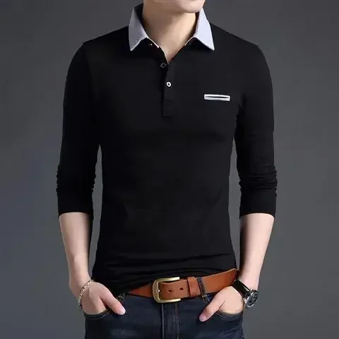 thumbnail image 1 of Ropa para hombre Jersey Top Talla grande Camiseta tipo polo para hombre Gran tamaño Blanco Botones a granel Harajuku Moda Xl Ajuste regular Algodón A, 1 of 5