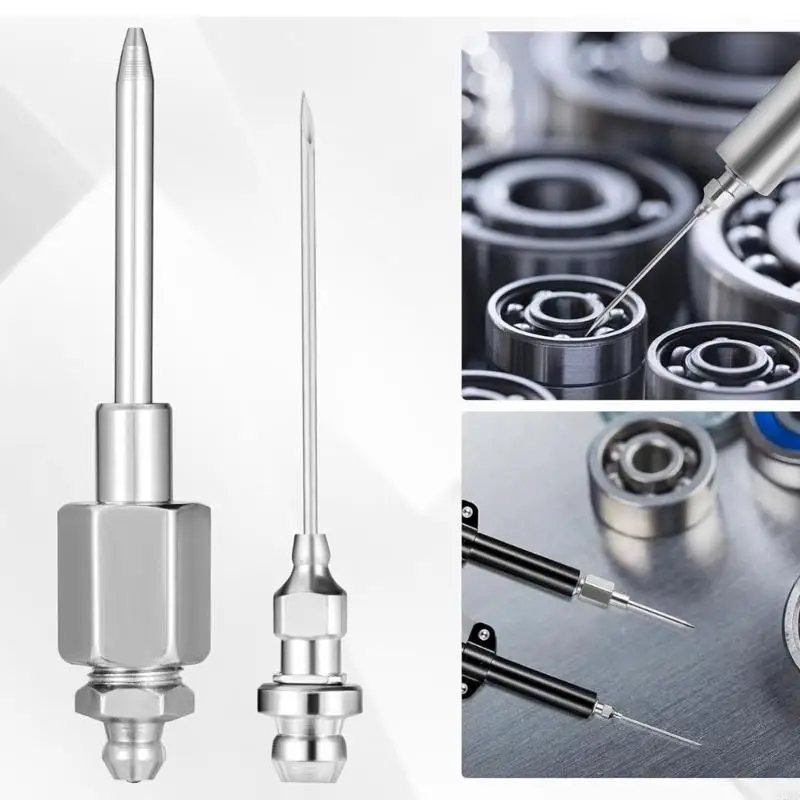 92MD Grease Guns Needle Nozzle Couplers Adapter Attachments Lubrication Tool Suitable for Hard to Reach Fittings Repair Shops