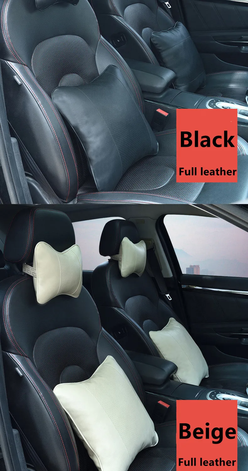 Coussin Appui-Tête Voiture EASY EAGLE - Mousse Mémoire + Cuir Suédine, Réglable En Hauteur, Confort Conduite Longue - Noir
