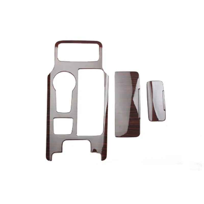 

For Ford Mondeo Fusion 2017 2018 Wood Grain/Red Carbon Fiber Car Center Console Gear Box Panel Frame Cover Trim 3Pcs/set