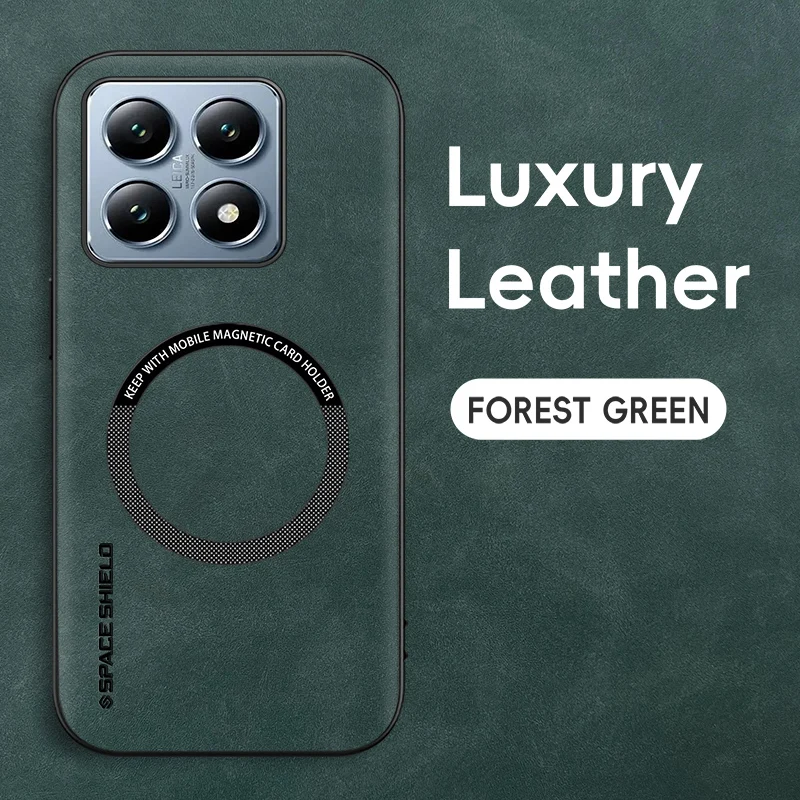 Magnetic Retro Leather Soft Wireless Charging Phone Case Cover