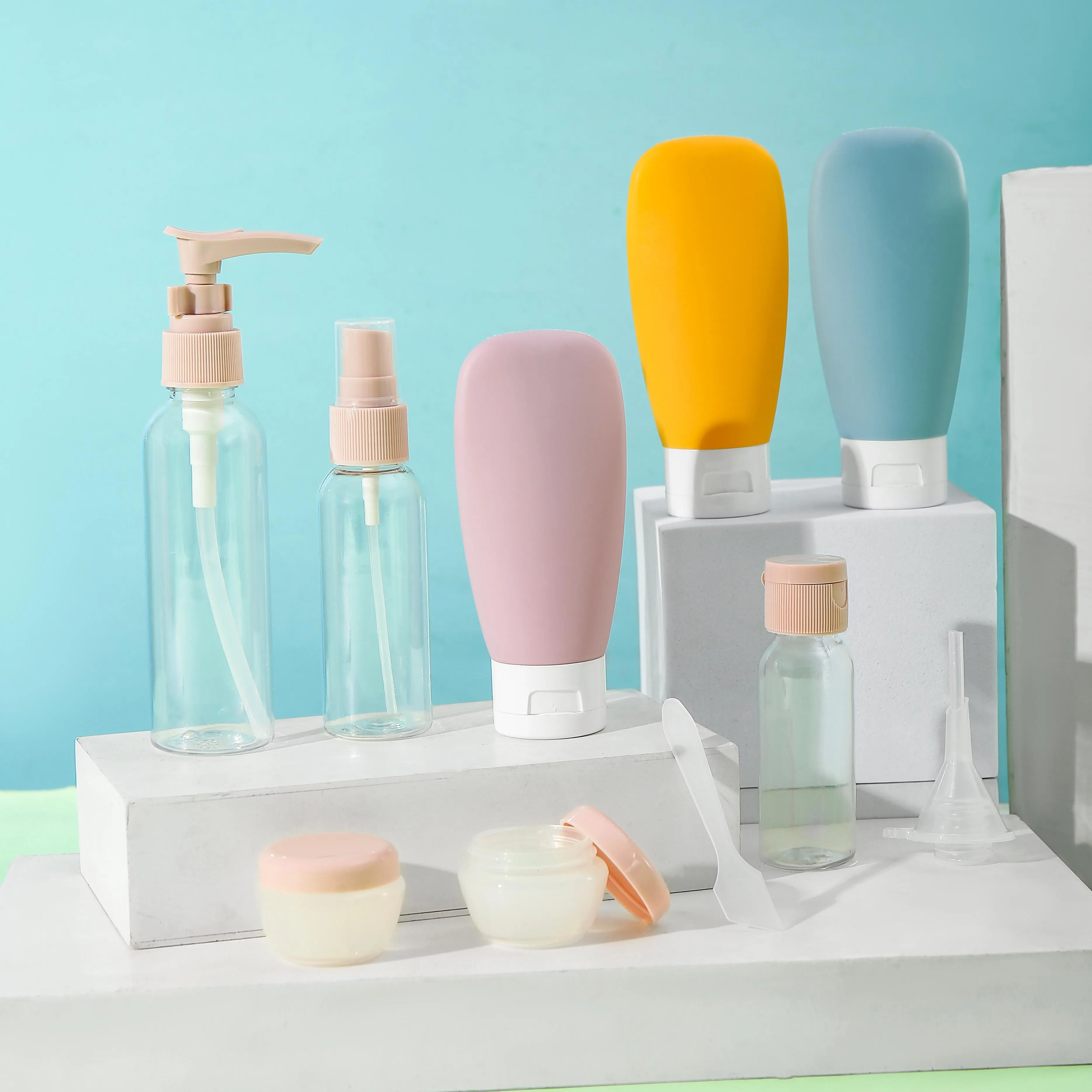 11PCSTravelRefillableBottleSetCosmeticEmptyLiquidContainerGel