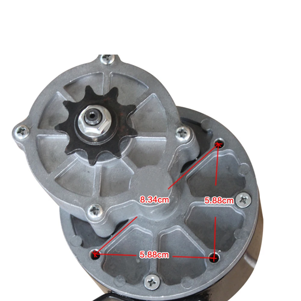 Motoriduttore DC 24V 350W 300 Giri/min Per Triciclo, E-Bike, Scooter, Spazzole, 3 Anni Garanzia