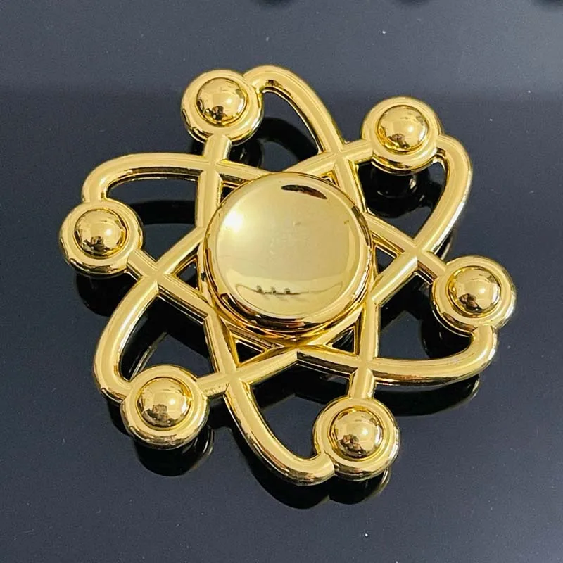 1Pc Gold Colour Series Decompression Fingertip Gyro Creativity Hand Spinner Alloy Metal Fidget Adult Kid Stress Relief Funny Toy 3