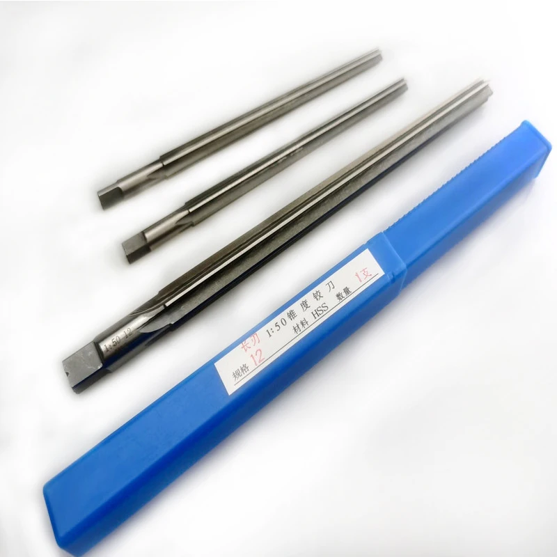 1:50 Taper Reamer HSS High Speed Steel Lengthen Straight Shank Hand Reamer 3-12mm Drilling Hole Tool 4