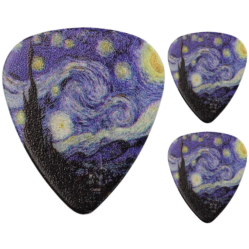 

6 Pcs Guitar Pick Electric Picks Medium Triangle Celluloid Accesories