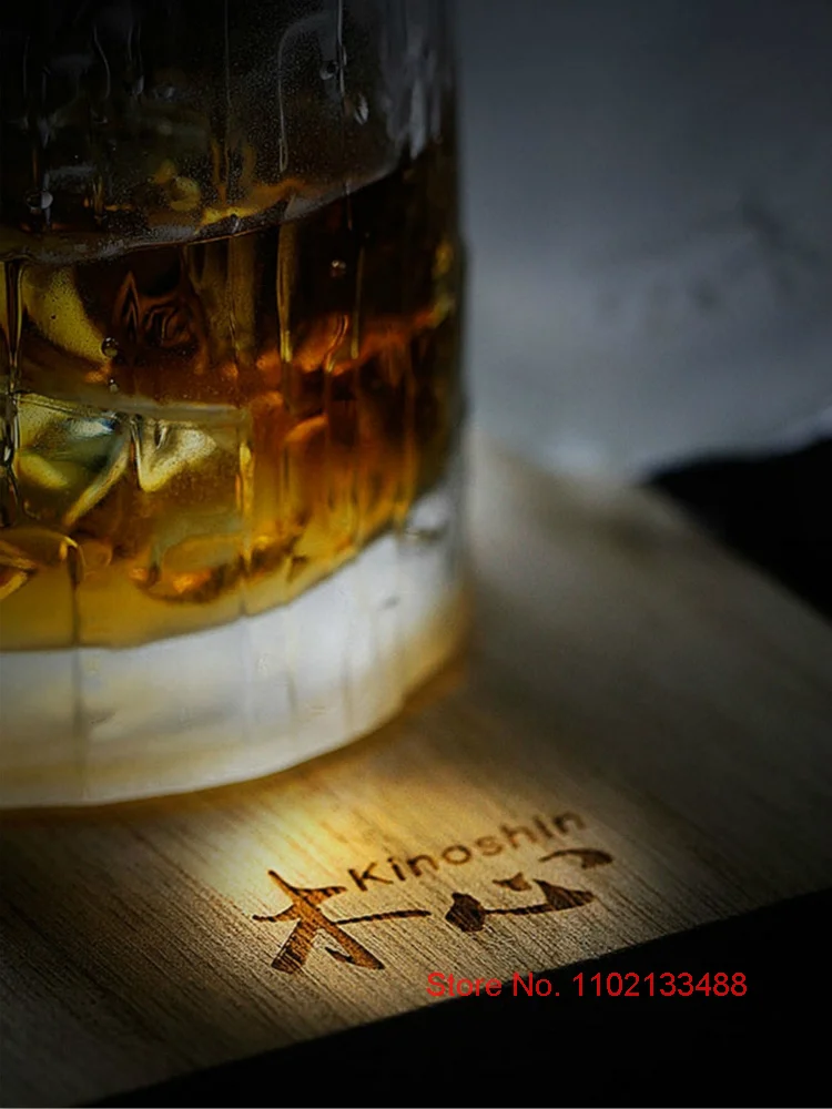 Japanese Edo Crystal Kinoshin Whiskey Glass Aoki Whisky Cup Old Fashioned Hammer Bark Pattern Wineglass Carving Brandy Snifters