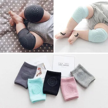 Summer Infant Knee Pads Plain Color Glue Point Anti-Slip Children Knee Breathable Movement Baby Crawling Elbow Pads 1